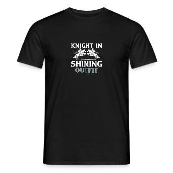 Knight In Shining Outfit Mittelalter Fest - Männer T-Shirt - Schwarz - Vorne - AI Model Male 178 light (178cm)