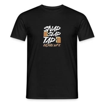Snap Slap Tap Cajon Life Kachon - Männer T-Shirt - Schwarz - Vorne - AI Model Male 178 light (178cm)