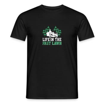 Life In The Fast Lawn Rasenmäher Rasenmäherrennen - Männer T-Shirt - Schwarz - Vorne - AI Model Male 178 light (178cm)