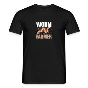 Vermiculteur Vermiculture Vermiculture Élevage de vers - T-shirt homme - noir - Devant - AI Model Male 178 light (178cm)
