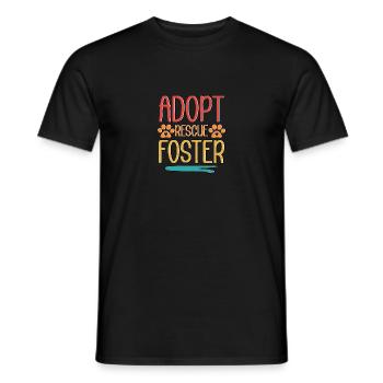 Adopt Rescue Foster Für Tierhalter Tier Retter - Männer T-Shirt - Schwarz - Vorne - AI Model Male 178 light (178cm)