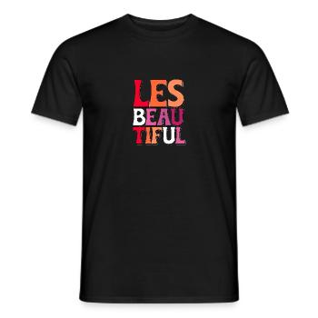 Lesbeautiful Pride Lesbian LGBT - Men's T-Shirt - black - Front - AI Model Male 178 light (178cm)