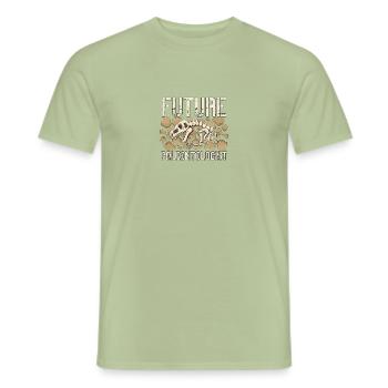 Le futur paléontologue Zukünftiger Paläontologe - T-shirt homme - vert sauge - Devant - AI Model Male 178 light (178cm)
