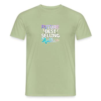 Futur auteur à succès écrivain - T-shirt homme - vert sauge - Devant - AI Model Male 178 light (178cm)