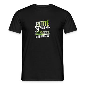 Petite Greens Grand Dreams Gardening Microgreen - Men's T-Shirt - black - Front - AI Model Male 178 light (178cm)