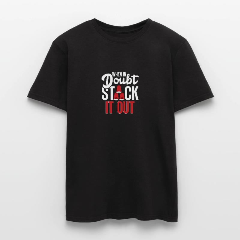 When In Doubt Stack It Out Speed Cup Stacker Männer T-Shirt