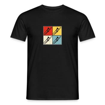 Retro Posaune Für Posaunisten - Männer T-Shirt - Schwarz - Vorne - AI Model Male 178 light (178cm)