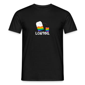 LGBTea Gay Pride Ally LGBT Awareness - Men's T-Shirt - black - Front - AI Model Male 178 light (178cm)
