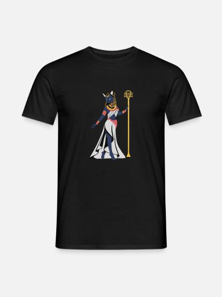 Godin Bastet katachtige vorm - Ancient Egypt - Cat - Heren T-shirt - zwart