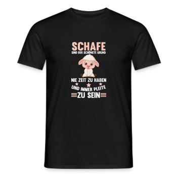 Schaf Schäfer Bauernhof Bauer Schafe - Männer T-Shirt - Schwarz - Vorne - AI Model Male 178 light (178cm)