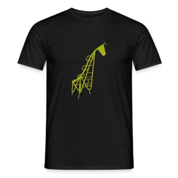 Giraffe bunt - Männer T-Shirt - Schwarz - Vorne - AI Model Male 178 light (178cm)