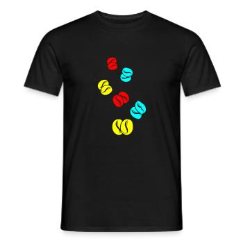 Coffee bean symbol - Men's T-Shirt - black - Front - AI Model Male 178 light (178cm)