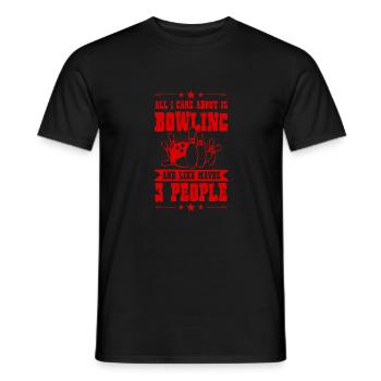 Bowling lustiger spruch - Männer T-Shirt - Schwarz - Vorne - AI Model Male 178 light (178cm)
