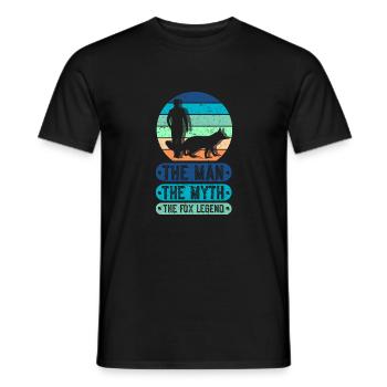 The Man The Myth The fox Legend - Männer T-Shirt - Schwarz - Vorne - AI Model Male 178 light (178cm)