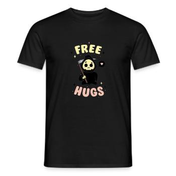 Free hugs - T-shirt homme - noir - Devant - AI Model Male 178 light (178cm)