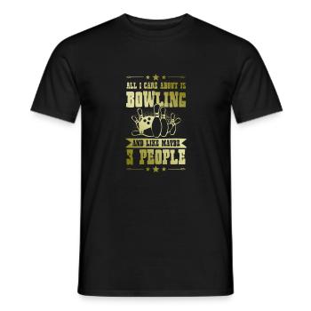 Bowling drôle de dicton - T-shirt homme - noir - Devant - AI Model Male 178 light (178cm)