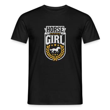 Citation de fille de cheval disant - T-shirt homme - noir - Devant - AI Model Male 178 light (178cm)