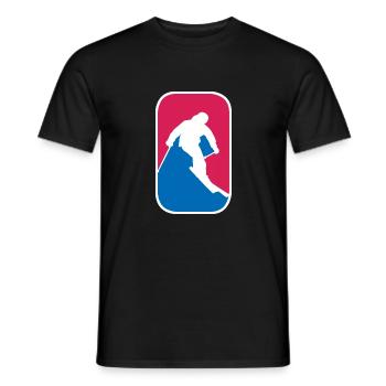 Ski Alpin Freeride Skiing lustige Geschenk - Männer T-Shirt - Schwarz - Vorne - AI Model Male 178 light (178cm)