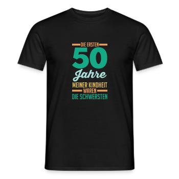 Fünfzig Fünfzigster 50 Jahre Geburtstag - Männer T-Shirt - Schwarz - Vorne - AI Model Male 178 light (178cm)
