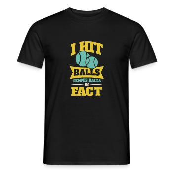 Drôle de dicton de balle de tennis pour adultes - T-shirt homme - noir - Devant - AI Model Male 178 light (178cm)