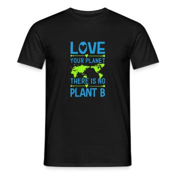 Love Planet Klimaschutz Umweltschutz Generation - Männer T-Shirt - Schwarz - Vorne - AI Model Male 178 light (178cm)