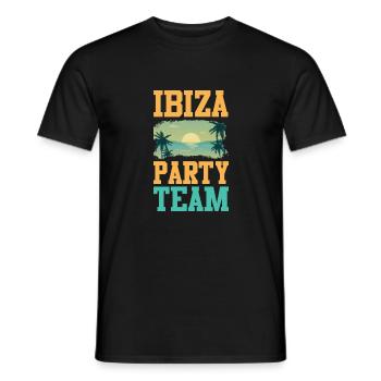 Ibiza party team - Men's T-Shirt - black - Front - AI Model Male 178 light (178cm)