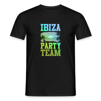 Ibiza Party Team - Men's T-Shirt - black - Front - AI Model Male 178 light (178cm)