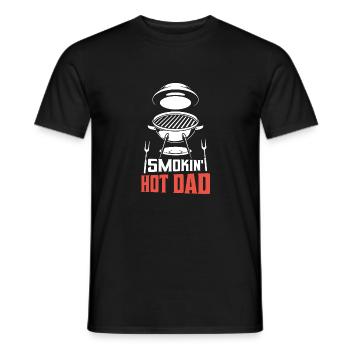 Smokin' Hot Dad Smoker BBQ Grilling - Männer T-Shirt - Schwarz - Vorne - AI Model Male 178 light (178cm)