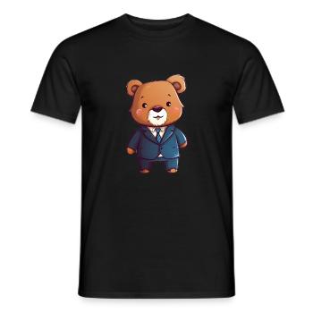 Executive Bear - Men's T-Shirt - black - Front - AI Model Male 178 light (178cm)
