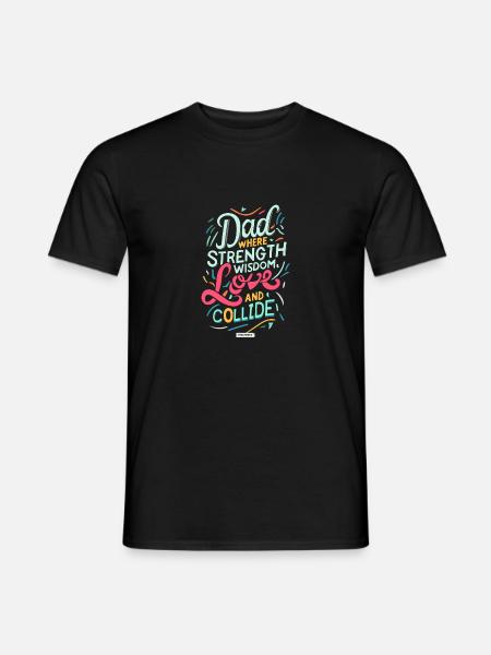 Papa Liebe - Männer T-Shirt - Schwarz