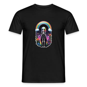 Halloween - Rock & Regenbogen - Männer T-Shirt - Schwarz - Vorne - AI Model Male 178 light (178cm)