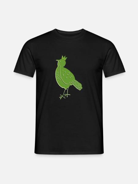 Vert oiseau - T-shirt homme - noir