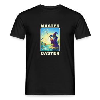 Maître lanceur de sorts - Magicien de la pêche magique - T-shirt homme - noir - Devant - AI Model Male 178 light (178cm)