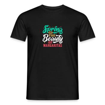 Der Frühling bringt die Schönheit der Margaritas - Männer T-Shirt - Schwarz - Vorne - AI Model Male 178 light (178cm)