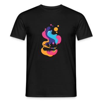 Rowing Canoe Whitewater - Men's T-Shirt - black - Front - AI Model Male 178 light (178cm)