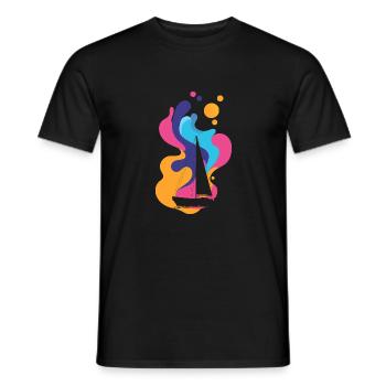 Segelboot Segeln - Männer T-Shirt - Schwarz - Vorne - AI Model Male 178 light (178cm)