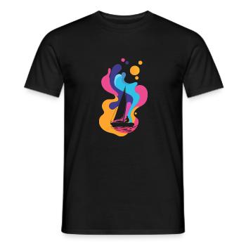 Zeilboten Zeilers - Heren T-shirt - zwart - Voor - AI Model Male 178 light (178cm)