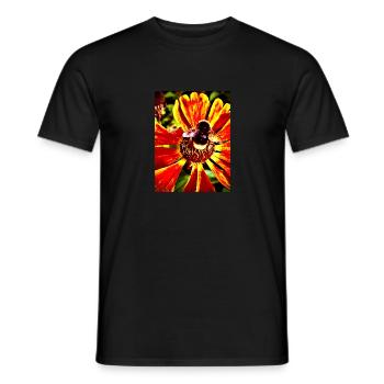 Hummel auf Sonnenhut - Männer T-Shirt - Schwarz - Vorne - AI Model Male 178 light (178cm)