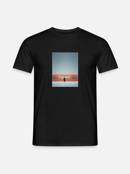 Minimalistischer U-Bahn-Moment - Männer T-Shirt - Schwarz