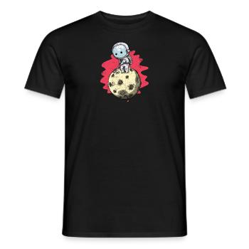 GOLF GOLFER MOON SPACE ASTRONAUT MOTIFS GESCHNEK - Men's T-Shirt - black - Front - AI Model Male 178 light (178cm)