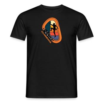 alpinist klettern karabiner kletterseil alpin - Männer T-Shirt - Schwarz - Vorne - AI Model Male 178 light (178cm)
