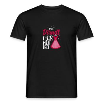 Dirndl is in da Wäsch - Bayrisches - T-shirt homme - noir - Devant - AI Model Male 178 light (178cm)