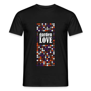 gardenlove gardener garden flowers abstract - Men's T-Shirt - black - Front - AI Model Male 178 light (178cm)