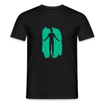 Fitness - Sport - Endurance - Workout - Men's T-Shirt - black - Front - AI Model Male 178 light (178cm)