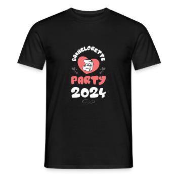 Bachelorette Party 2024 Herz - Männer T-Shirt - Schwarz - Vorne - AI Model Male 178 light (178cm)