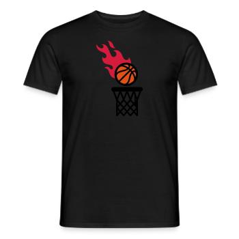 feu de basket - T-shirt homme - noir - Devant - AI Model Male 178 light (178cm)
