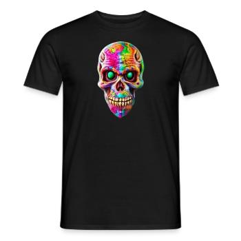 Scary Skull - Men's T-Shirt - black - Front - AI Model Male 178 light (178cm)