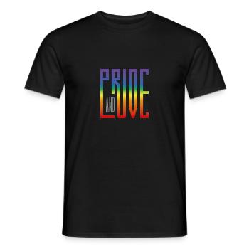 PRIDE AND LOVE - Men's T-Shirt - black - Front - AI Model Male 178 light (178cm)
