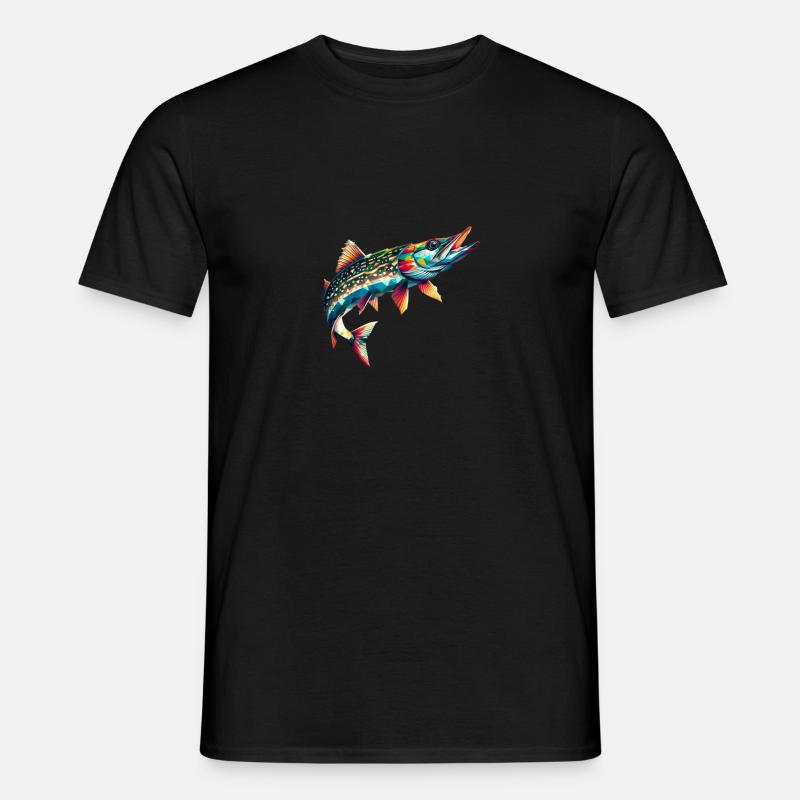 Hecht - Männer T-Shirt - Schwarz