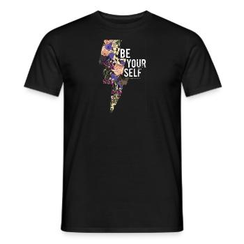 be your self - Men's T-Shirt - black - Front - AI Model Male 178 light (178cm)